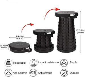 Ghế Gấp Bằng Nhựa Có Thể Thu Gọn Ghế Ngồi Nhẹ Cầm Tay Ghế Gấp Kính Viễn Vọng Đa Năng Câu Cá Ngoài Trời - Product Image 3