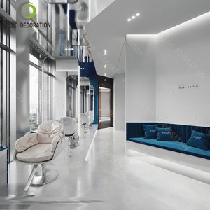 Miroir de coiffeur moderne et durable, station de coiffure, éclairage LED mural, vitrine à perruques, mobilier pour salon de coiffure - Product Image 3