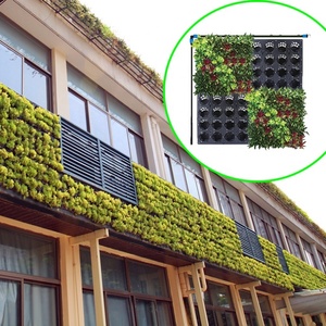 Pots de fleurs en plastique à fixer au mur, pour jardin, avec système d'arrosage intelligent, pots muraux verticaux pour extérieur - Product Image 1