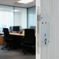BBDHOME Serrure à mortaise magnétique silencieuse en nickel satiné pour porte en bois 9045