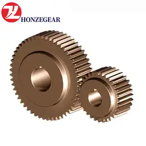 Nhà Máy Thiết bị cắt thẳng tùy chỉnh kim loại mô-men xoắn cao độ cứng đôi nhỏ pinion spur Gear tùy chỉnh chỉ