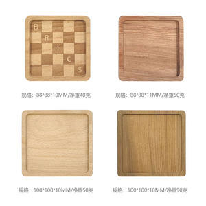 Posavasos de madera redondos y cuadrados, de madera natural, personalizables, estilo japonés, diseño hueco, para proteger bebidas - Product Image 4