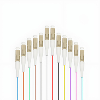 ALLSTRONG LC UPC OM4 Bundles de pigtail fibre optique FTTH 1,5 mètre 50/125 µm Multimode 40 Gbit/s Panneau de brassage fibre optique 12 ports Épissure DOF
