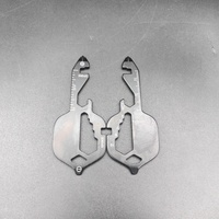 Outil multifonction en acier inoxydable en forme de clé, clé hexagonale, clé à rayons, tournevis, ouvre-bouteille, règle, porte-clés de réparation de vélo
