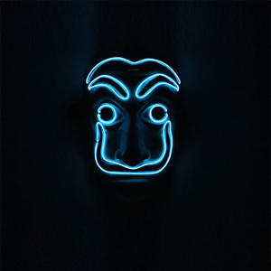 Los adultos de luz de neón en EL alambre de máscara vestido espeluznante purga Halloween de miedo - Product Image 1
