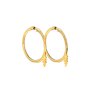Pendientes de Cristal con Baño de Oro PVD, Acero Inoxidable 316L, Diseño de Aro Resistente y Sostenible - Product Image 2