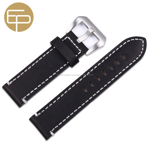 Grueso durable negro marrón diferentes colores <span class=keywords><strong>blanco</strong></span> hecho a mano costura loco <span class=keywords><strong>caballo</strong></span> correa de reloj de cuero de fitbit blaze - Product Image 6