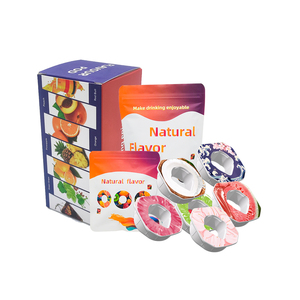 Capsules de parfum multi-saveurs pour bouteille d'eau parfumée, anneaux de parfum réutilisables compatibles avec les bouteilles à couvercle paille, vente en gros - Product Image 4