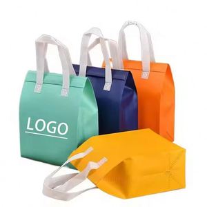 Sac d'emballage isotherme personnalisé jetable en non-tissé laminé aluminium avec poignée pour barbecue, froid et chaud - Product Image 4