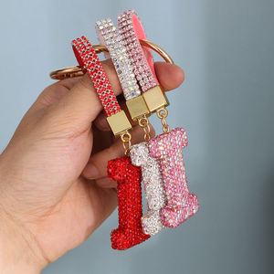 Porte-clés personnalisable 2026 pour femme, avec breloque de sac à main, motif d'amour, en cristal scintillant, lettre anglaise, jouet - Product Image 4