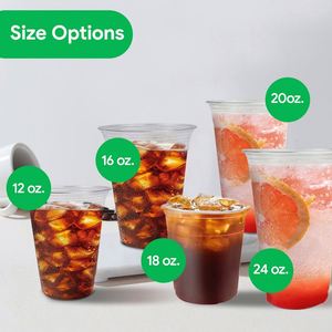 Clear <b>Pet</b> 98mm 8oz-24oz Custom Logo Printed Plastic Multi-Use Cup for Cold Coffee Beer & Smoothies - Product Image 2