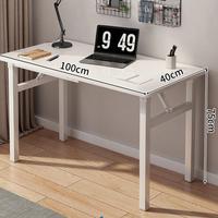 Table de bureau moderne en noyer clair convertible, écologique et peu encombrante pour usage commercial