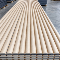Panneaux MDF demi-ronds, panneaux en bois plaqué, panneaux muraux en bois, panneaux de lattes en bois, panneaux muraux acoustiques décoratifs