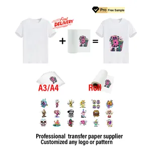 High Quality 30cm 60cm Dtf Heat Transfer Film Clothing Printer Heat Transfer Paper A3 A4 Sublimation Paper Heat Transfer Film