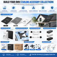 Kit d'installation Starlink avec étui de protection, support à ventouse, sangle coupe-vent, organisateur de câbles pour la maison, le camping-car, le camping et les voyages