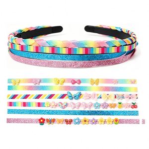 Hot Selling Girls Headwear <b>Kit</b> <b>DIY</b> Unicorn Flower Crown Charms Satin Mesh Craft Toy Birthday Present Bundle Pack - Product Image 5