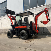 EPA termurah Cina roda Diesel terkecil pemuat Backhoe Mini artikulasi ujung depan digunakan pemuat Mini Tractopelle