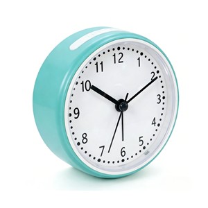 Reloj despertador de viaje silencioso, compacto, redondo, de 4 pulgadas, color verde menta, con luz nocturna para niños y adolescentes - Product Image 2