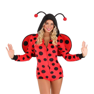 Costume de cosplay de coccinelle pour adulte, ensemble rouge et noir, combinaison de mascarade animale pour la danse sur scène, écologique, personnalisable - Product Image 3