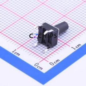 K2-1102DP-N4SW-04 Tactile Switch Through hole-4P,6x6mm Switch Single Pole Single Throw Round Button 2.5N Through Hole - Product Image 2