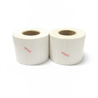 Étiquette vierge pour fabricant, papier pour étiquettes en cuivre, étiquette code-barres simple rangée couchée, autocollant en papier jet d'encre