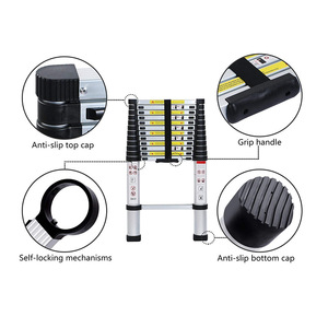 Échelle télescopique multifonctionnelle moderne en aluminium <span class=keywords><strong>avec</strong></span> <span class=keywords><strong>crochet</strong></span> <span class=keywords><strong>de</strong></span> <span class=keywords><strong>toit</strong></span>, design pliable, capacité <span class=keywords><strong>de</strong></span> charge <span class=keywords><strong>de</strong></span> 150 kg - Product Image 2