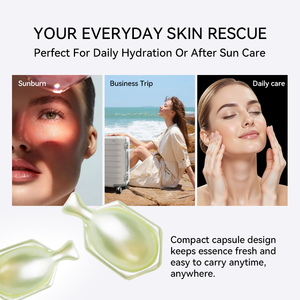 Cápsula de <span class=keywords><strong>Aloe</strong></span> <span class=keywords><strong>Vera</strong></span> para Tratamento Facial Hidratante, Reparador, Calmante, Aumenta a Umidade, Ilumina o Tom da Pele e Trata a Pele Macia - Product Image 5