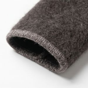 <span class=keywords><strong>Cardigan</strong></span> <span class=keywords><strong>gris</strong></span> vintage en maille à col rond et manches longues pour <span class=keywords><strong>femme</strong></span>, orné de boutons métalliques, en super mohair, à simple boutonnage - Product Image 6