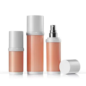 2024 Premium acrilico Eco friendly skincare packaging flaconi cosmetici personalizzati in plastica 30ml 50ml 100ml tonda siero per la cura della pelle