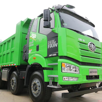 Digunakan untuk Truk Dump FAW J6P 8x4 420HP, Box Tipper Pendek 5,6 Meter, 12 Roda, Dumper Tugas Berat untuk Pekerjaan Konstruksi dan Tambang