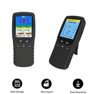 Moniteur de qualité de l'air intérieur portable avec prise en charge du stockage des données, téléchargement et exportation, mesure de la poussière PM2.5 et plage de température - Product Image 1