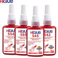 Colle de blocage de vis rouge 545 à résistance moyenne, composé de fixation 50ml 250ml, étiquette personnalisable