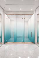 Panneau de verre dépoli imperméable à dégradé multicolore, écologique, pour protection de la vie privée, décoration artistique pour chambre et salon