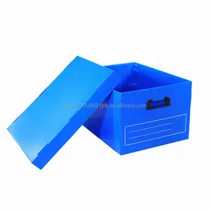 MK Coroplast belge kılıfları Caixa De Arquivo Morto Polionda PP oluklu A4 plastik kasalar dosya arşivi depolama kapaklı kutu