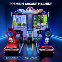 Simulateur de conduite Toda Cartoon 86 pouces pour 2 joueurs, machine de jeu de course automobile dynamique d'arcade