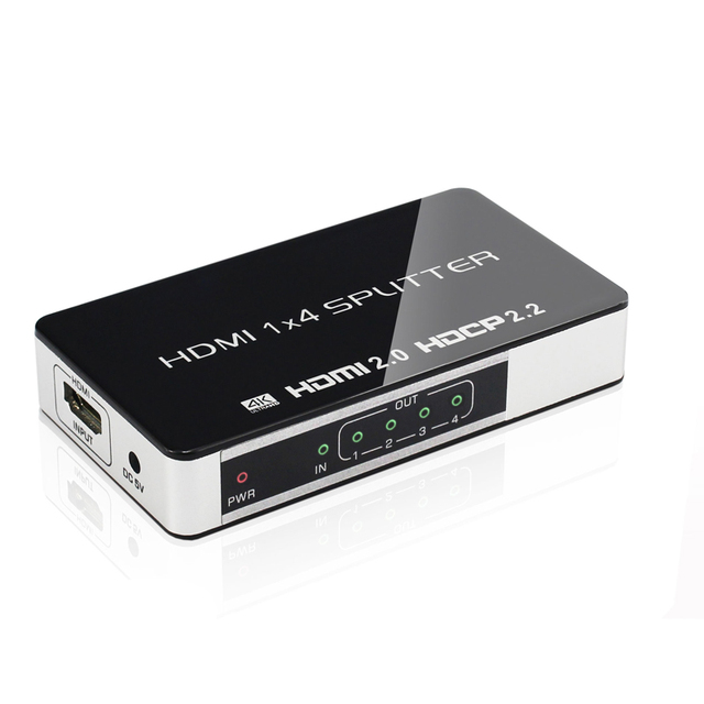 Hdmi Splitter 1 in 4 Out for HDTV Home Theater Support 4Kx2K@60Hz Resolutions 4 Ports Hdmi Video Distributor Box