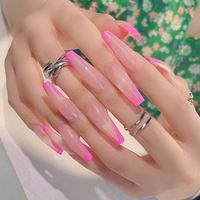 Uñas Postizas de Ataúd Largas al por Mayor, Estilo Europeo y Americano, Uñas Artificiales