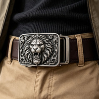 Nouvelle Arrivée Boucle de Ceinture Métallique 3D Gaufrée Logo Personnalisé Robuste Électroplaqué Artisanat Moderne Antique pour Collection