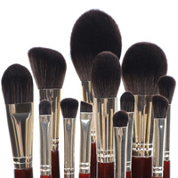 Pinceau de maquillage professionnel personnalisé de luxe de haute qualité, 12 pièces, fond de teint premium poudre ombre, voyage végétalien, vente en gros