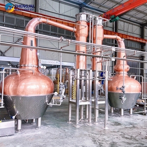 Ligne de production de chaudières à double cuve en cuivre ZJ 1000+1000L pour la distillation de riz/whisky, alambic à spiritueux pour des saveurs riches - Product Image 3