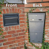 Boîte aux lettres en métal antivol WELDON à travers le mur, grande capacité, boîte à lettres, boîte à colis, étanche avec serrure à combinaison