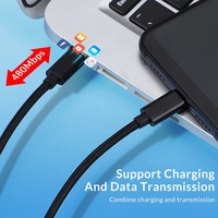 Cable de Carga Rápida USB C a USB Tipo C PD de 60W, 1M, Trenzado de Nailon Resistente, para iPhone, Samsung, Tablet, Portátil, Venta al Por Mayor