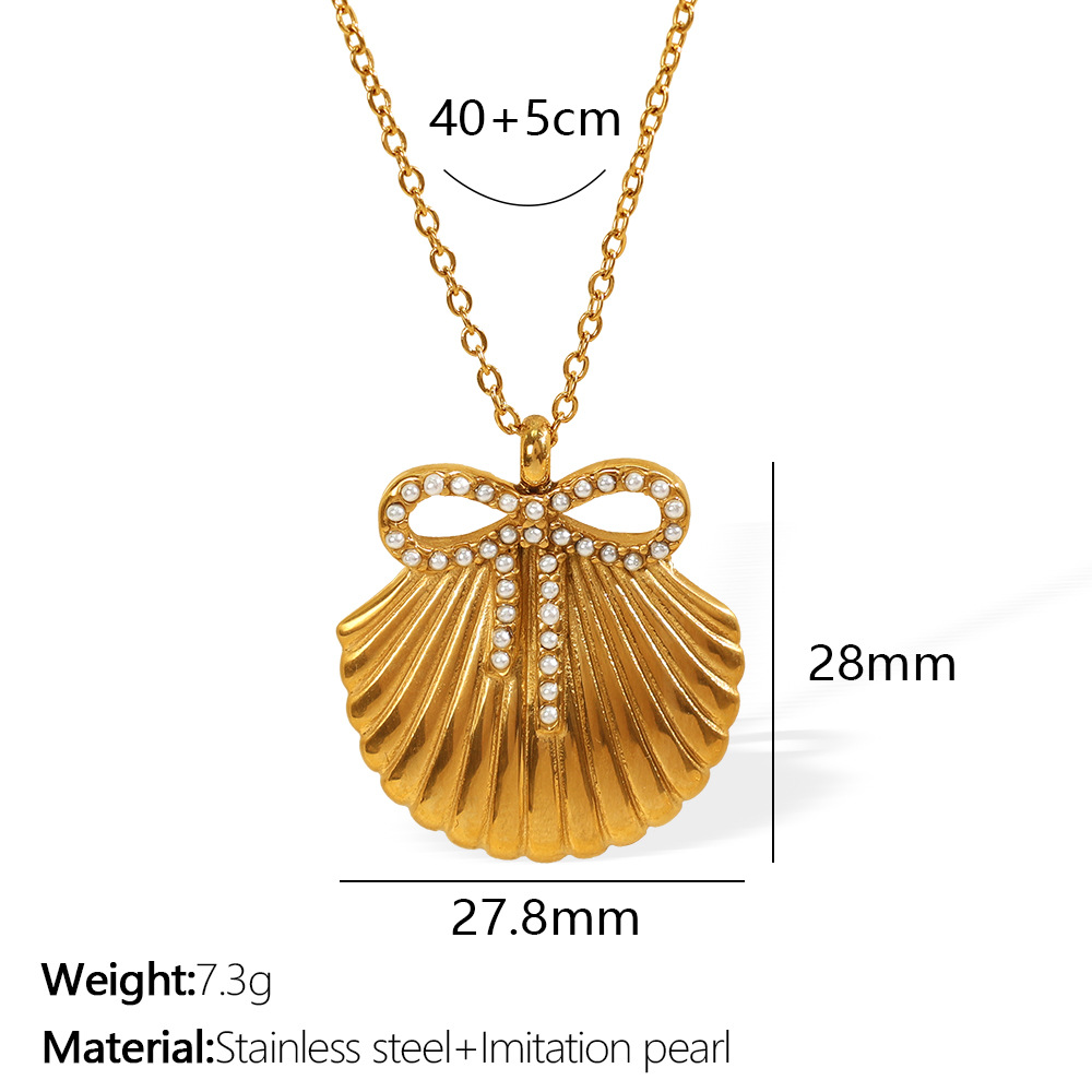 XL372WEPG White Pearl Gold Necklace