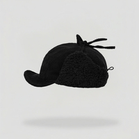 Gorros de invierno cálidos para caza, ciclismo, con orejeras, de cuero, de felpa gruesa, con logotipo bordado personalizado, estilo Ushanka