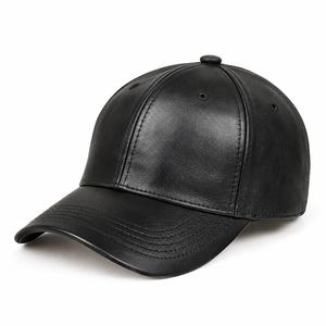 Casquettes de baseball en cuir véritable de luxe, casquettes snapback personnalisées, visière plate réglable, style vintage, streetwear décontracté, couvre-chef haut de gamme - Product Image 2