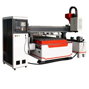 9kw Spindle 3 axis 4 axis Linear ATC CNC Router Machine with Vacuum Adsorption Table