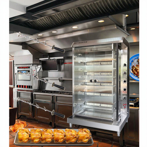 Horno para asar a gas comercial vertical con rodillo de roca giratorio automático para pollo estilo Orleans y pato mexicano - Product Image 1