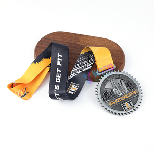 Medallas de Ciclismo Personalizadas de Aleación de Zinc de Alta Calidad y Bajo Costo, con Cintas, Fundición 3D, Plateadas, Grabadas con Láser para Deportes de Ciclismo - Product Image 4