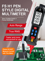 Voltmeter AC Lonn FSH3 Layar LCD dengan Lampu Latar, Alarm Suara, Rentang 60mV-600V, Bersertifikasi CE untuk Elektronik