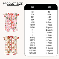 Ensemble assorti frères et sœurs en bambou biologique, pyjamas de Noël motif bonhomme en pain d'épices, combinaison à volants, ensemble jupe, lot varié